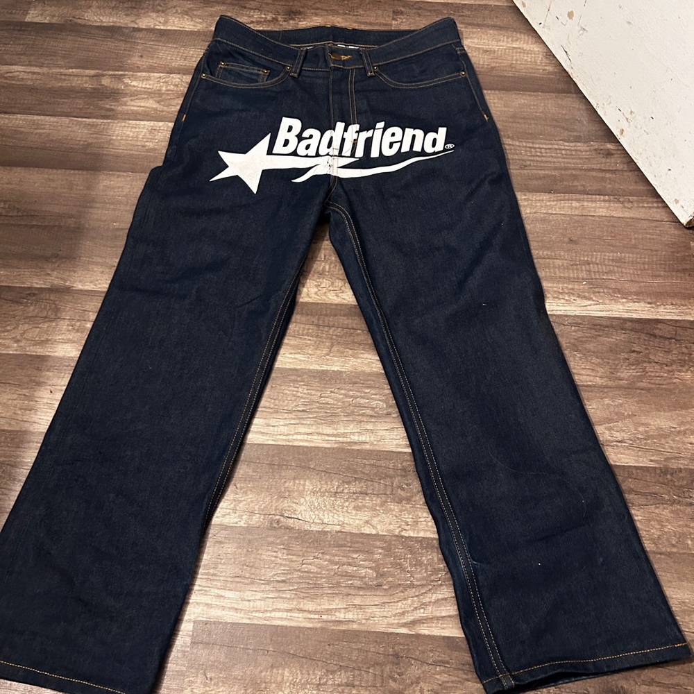 Badfriend Jeans Navy Blue n White